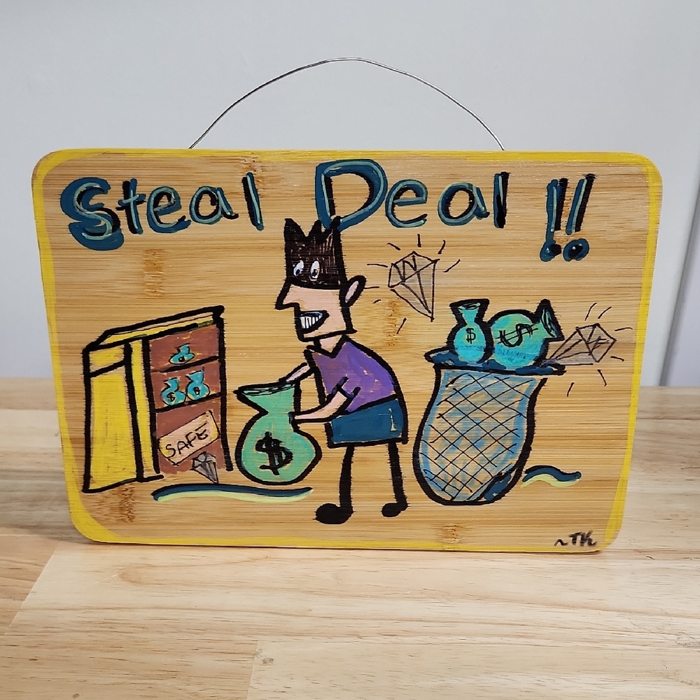 Hand Painted Posh Sign Steal Deal 10 X 7 Inch For Posh Shows